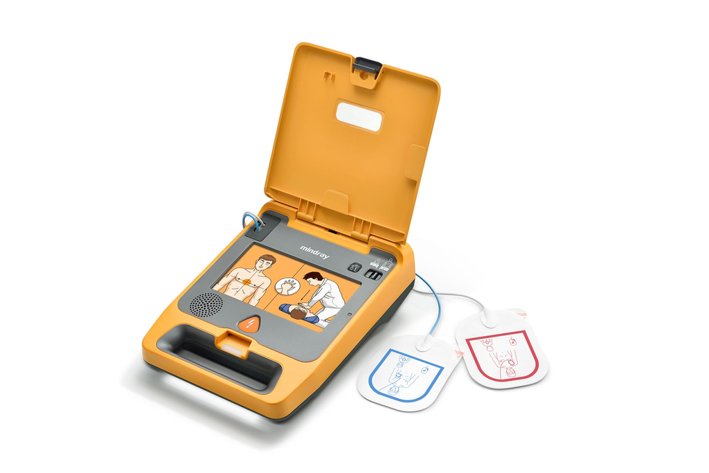 Desfibrilador externo automático DEA Mindray BeneHeart C1A, vista lateral