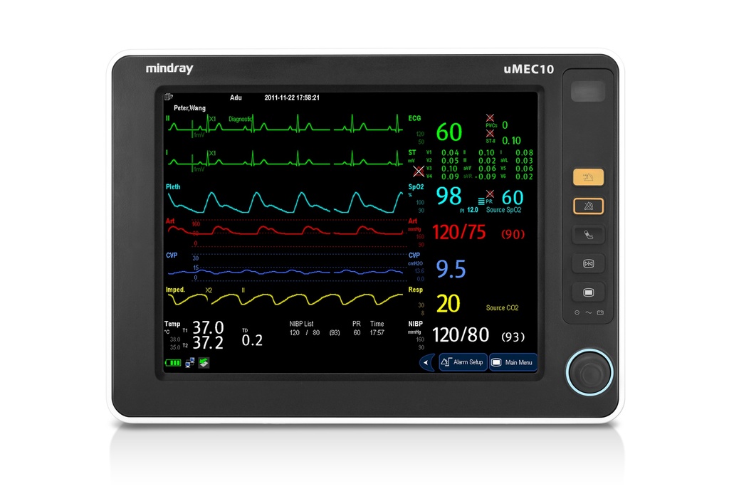Monitor de Signos Vitales | Mindray |  uMEC 10 | Básico (ECG, SpO2, PANI, Temp, Resp)
